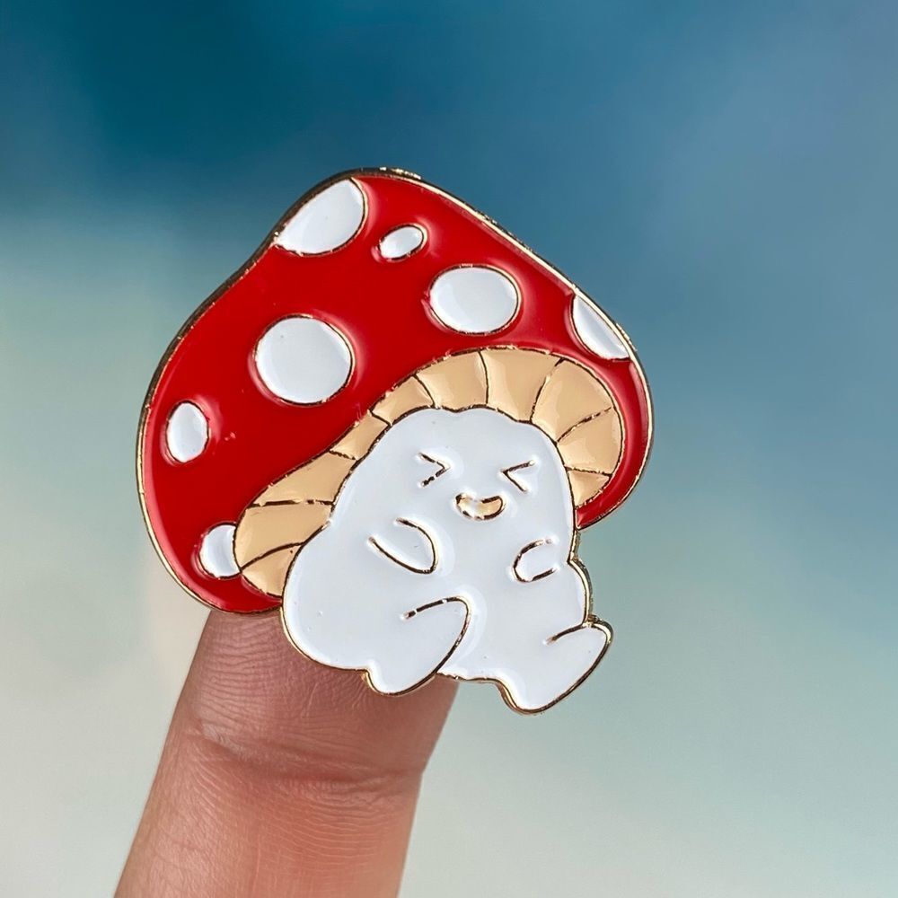 Kawaii Red Shroom Enamel Pin/ Brooch Lapel